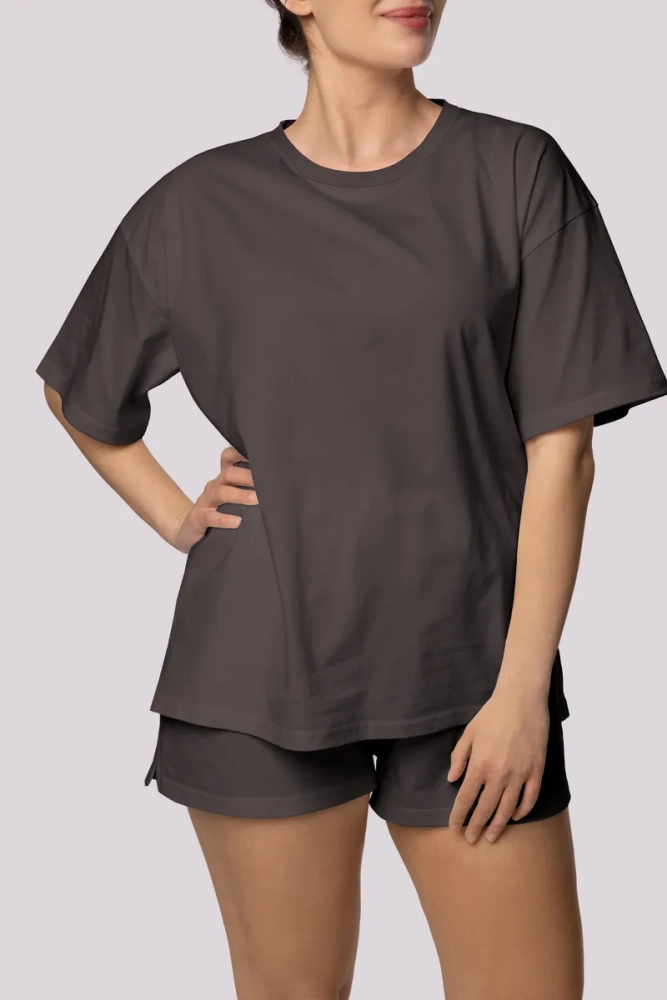 Pyjama graphite avec short