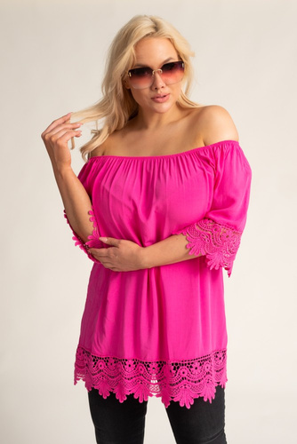 Pink Blouse with Embroidery BERGAMO