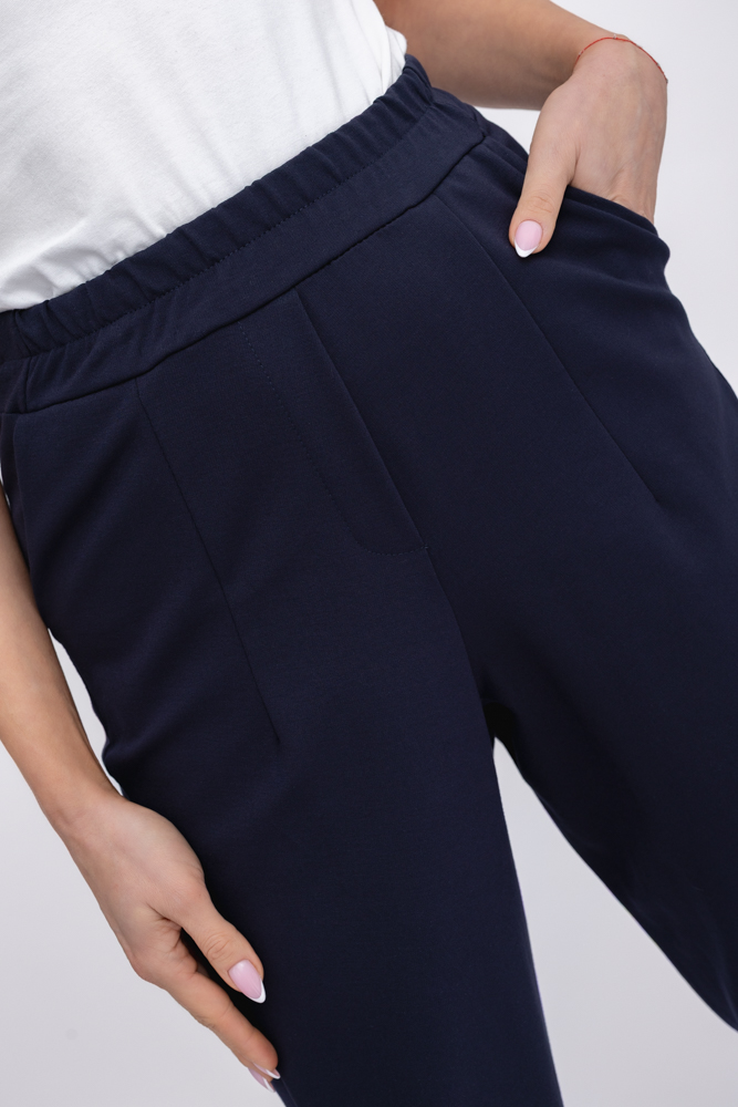 Granatowe Spodnie 7/8