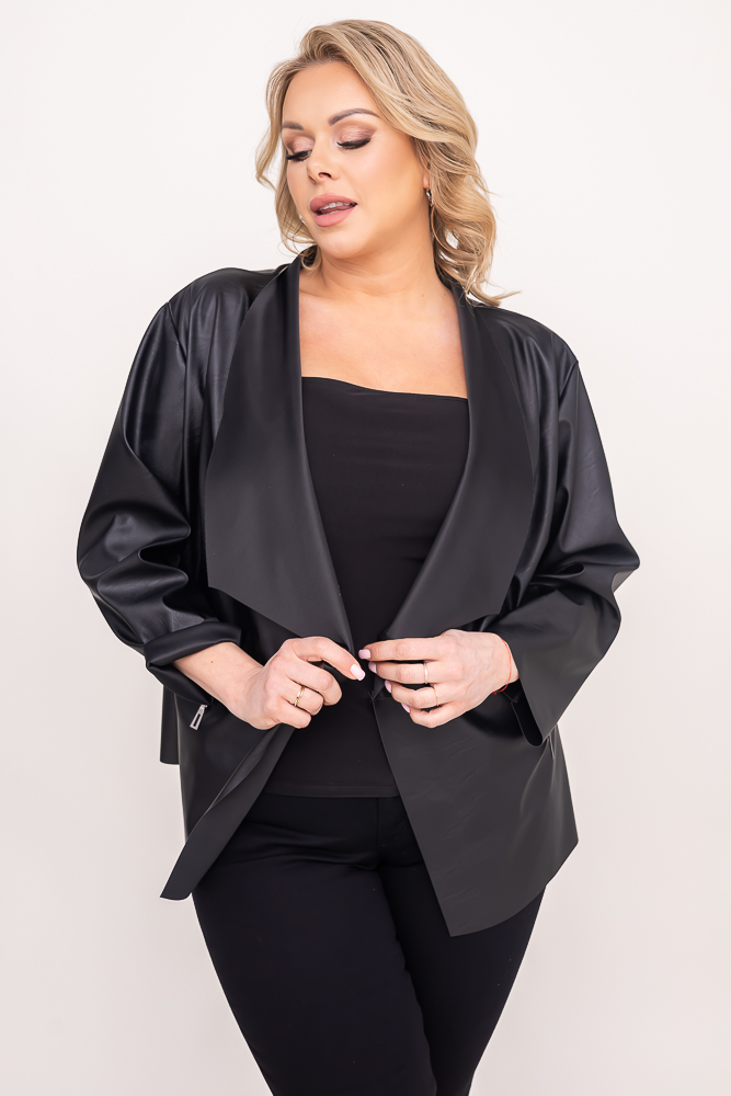 Colcha de cuero negro