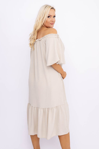 Beżowa Sukienka SENEZI