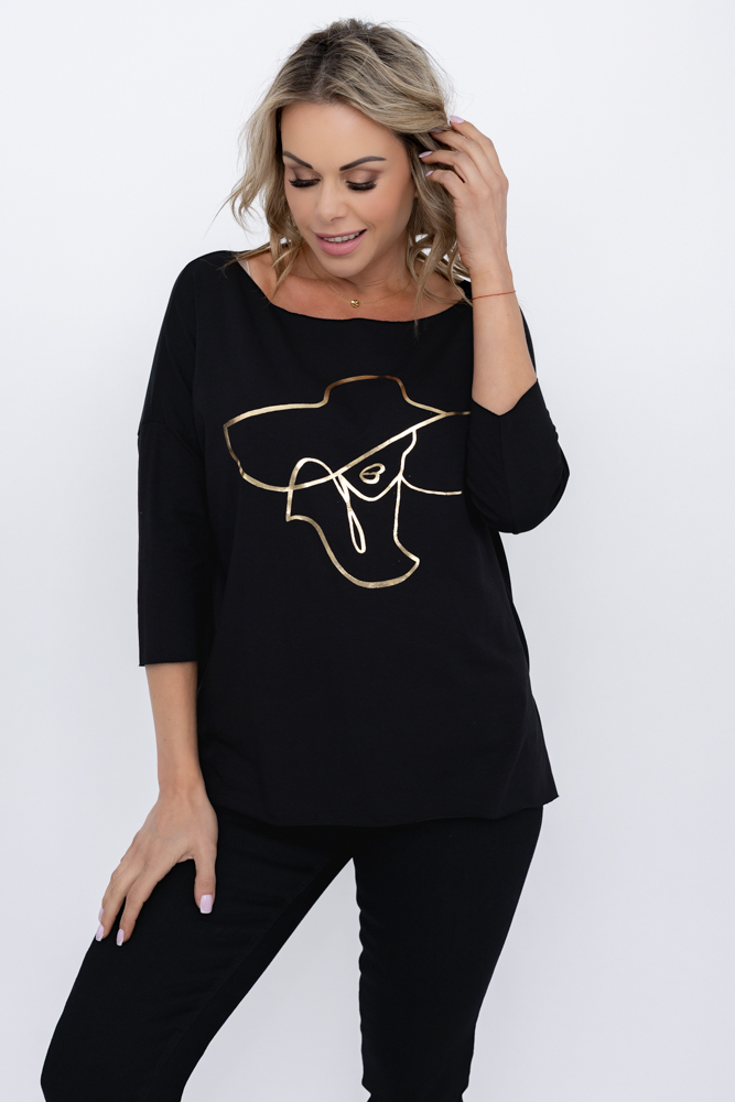 Schwarze Bluse Muster 4