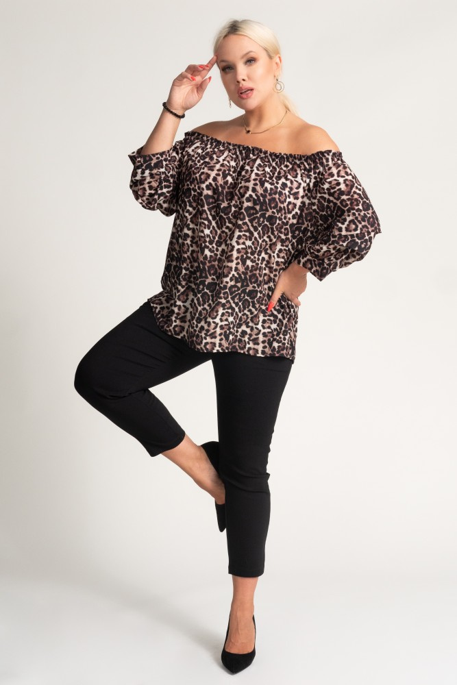NENSI blouse with ruffled sleeves Pattern 3