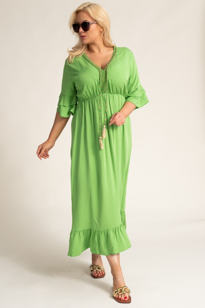 Light Green Cut-Off Dress AMORENA