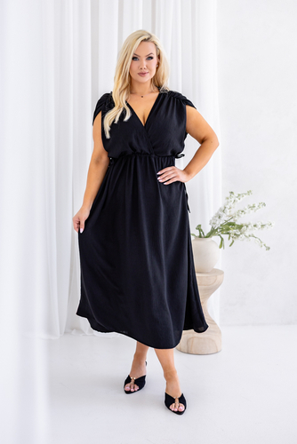 Czarna Sukienka LASTIA