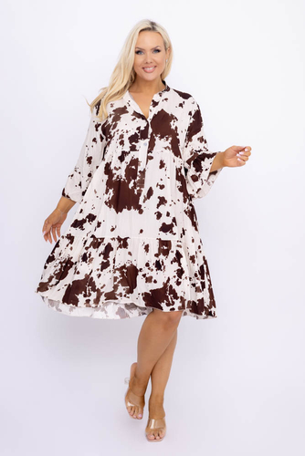 Sukienka z falbaną HERIA Wzór 2