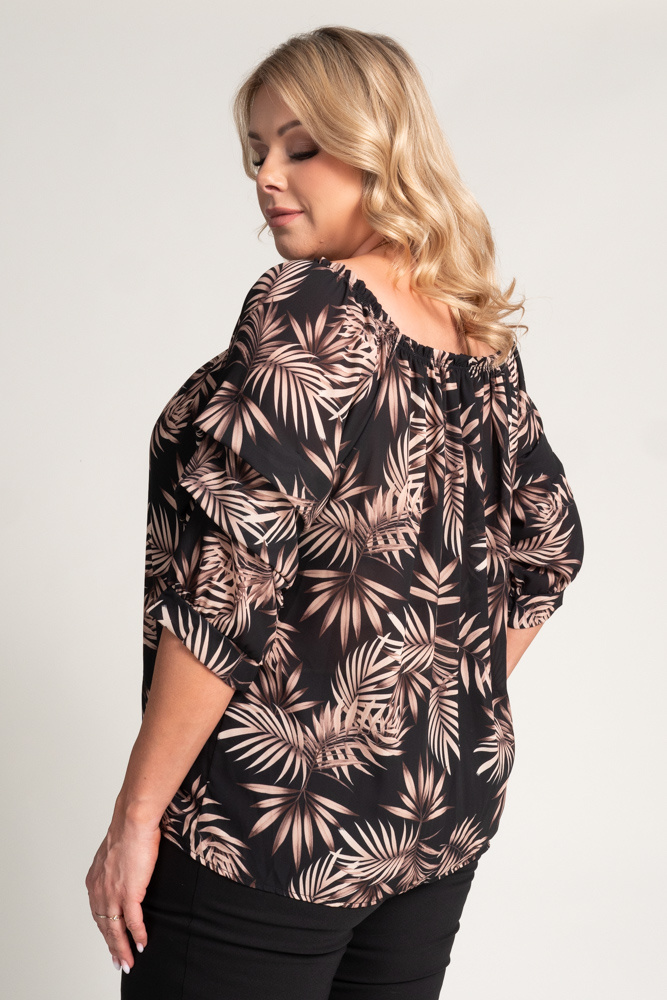 NENSI blouse with ruffled sleeves Pattern 4
