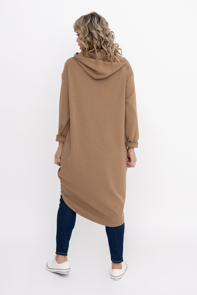 Mikina s kapucňou ťavej farby OASIS