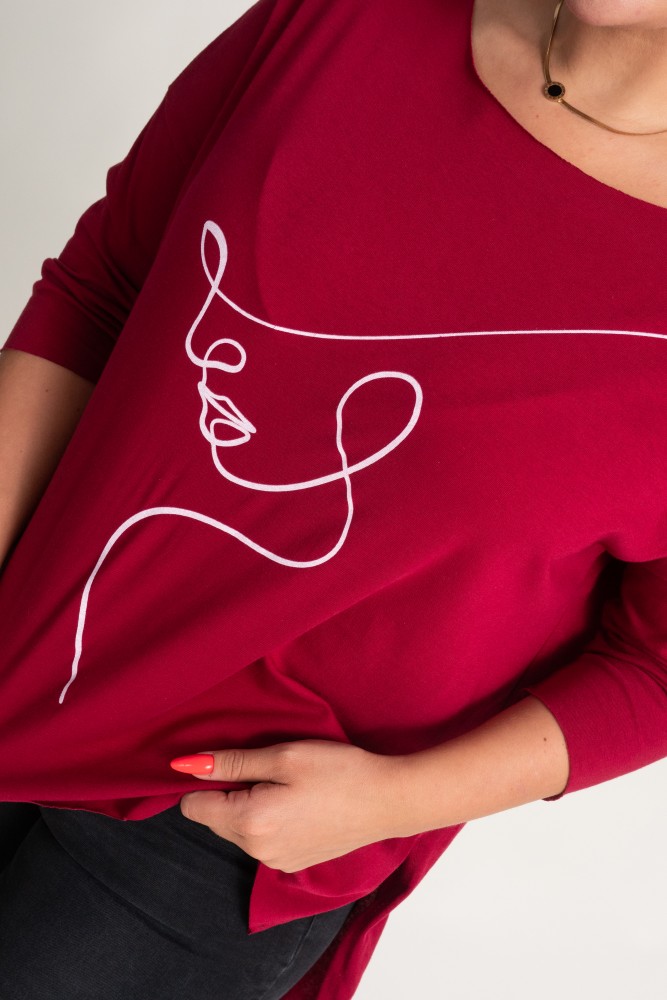 Wiśniowa Bluzka REVUMI Wzór 10