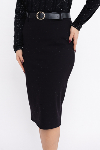  Czarna Spódnica z dżetami