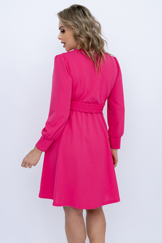 Rochie fucsia cu curea
