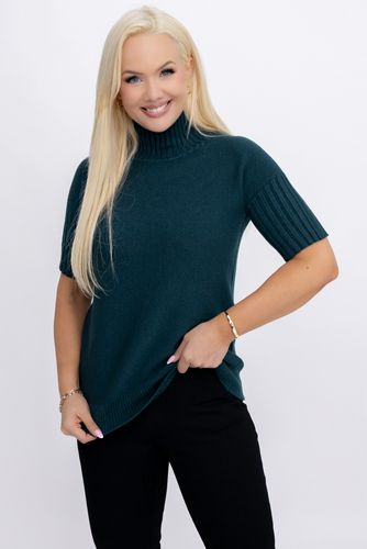 Morski Sweterek z półgolfem