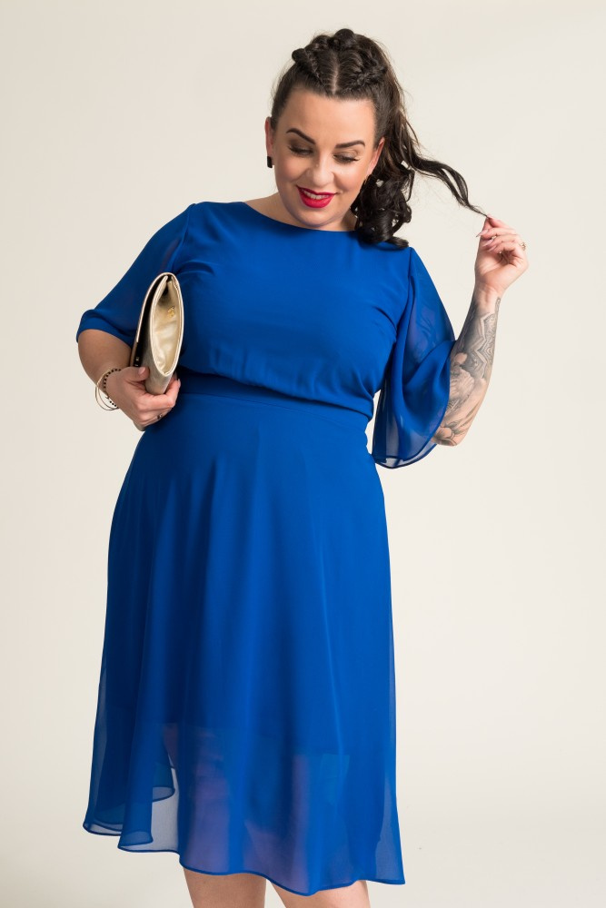  Cornflower Chiffon Dress by ONDIGIO