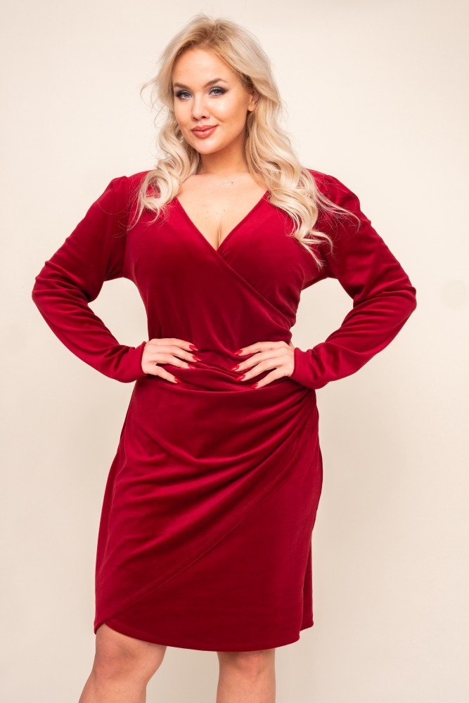 Maroon Velour Dress by SENSO