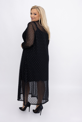 Black Mesh Dress Design 1