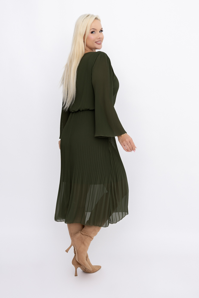 Rochie kaki din sifon