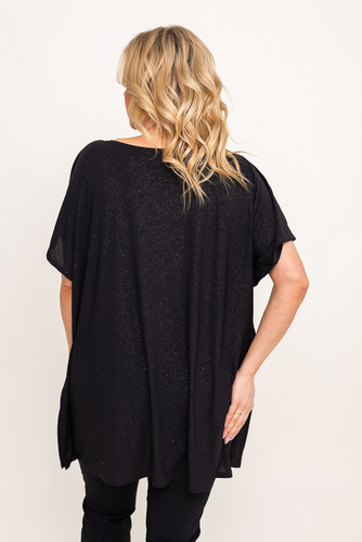 Black Glitter Blouse