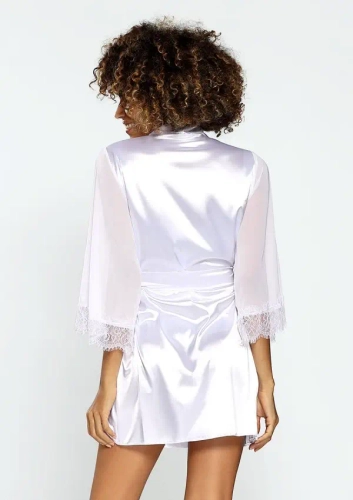 Peignoir en satin blanc