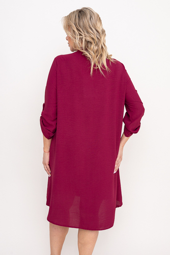 Wiśniowa Sukienka koszulowa