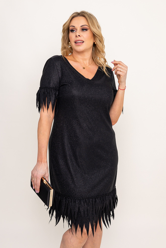 Vestido negro de purpurina 