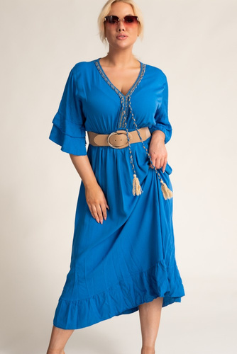 Cornflower Cut-Off Dress AMORENA