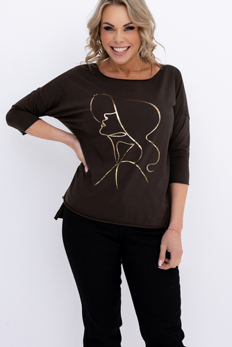 Blusa granate Estampado 1