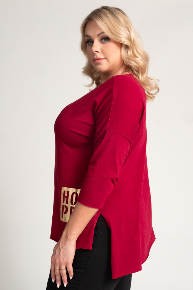  Maroon HOPE Blouse