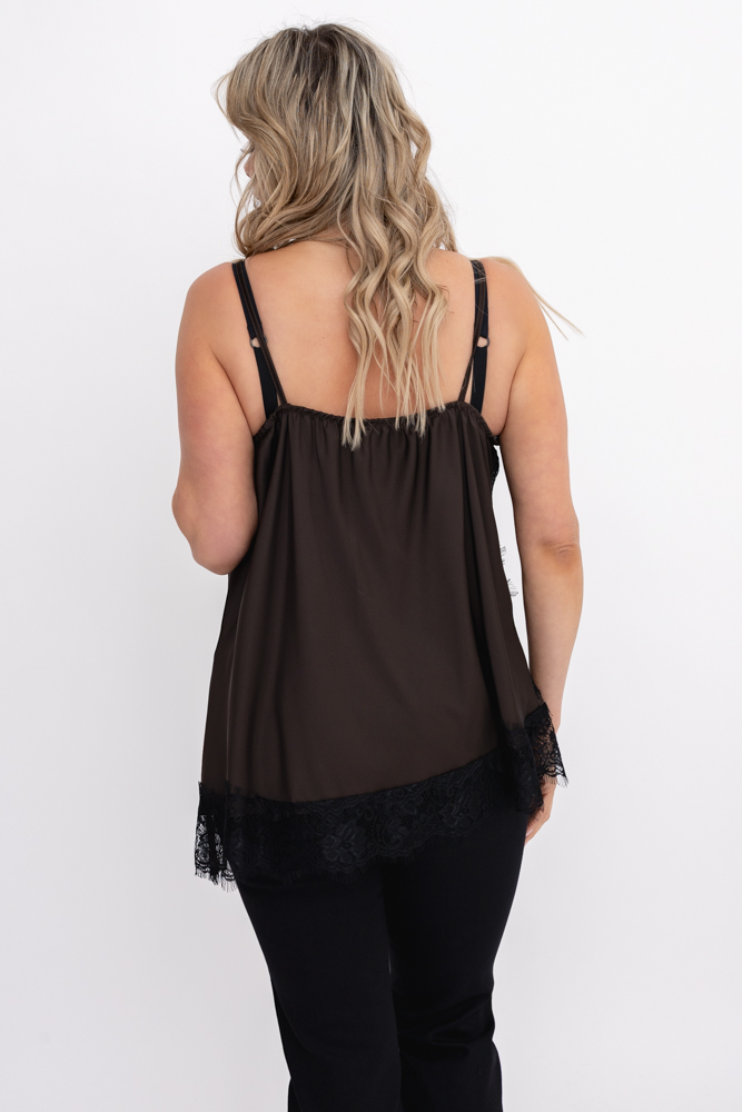 Czekoladowa Bluzka satynowa