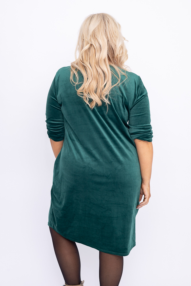 Rochie Velour verde sticlă