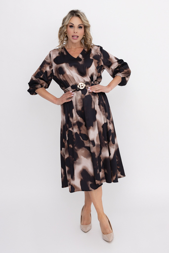  Vestido con cinturón Estampado 1