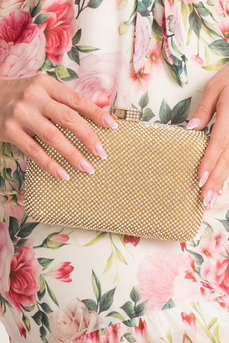 Gold AFTERIO Evening Handbag