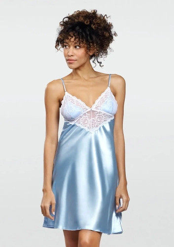Baby blue satin slip
