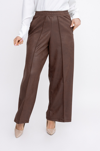 Czekoladowe Spodnie skórzane