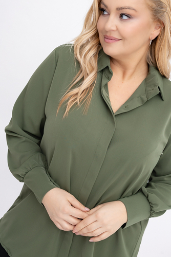 Khaki Koszula satynowa