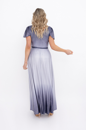 Kornblumen-Brokatkleid