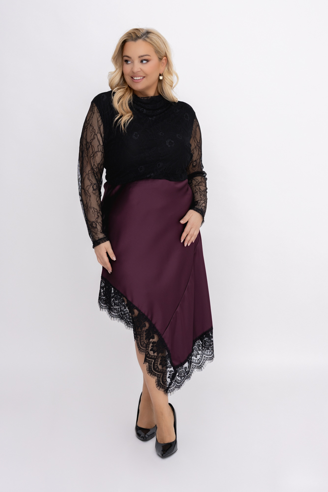 Czarna Bluzka koronkowa