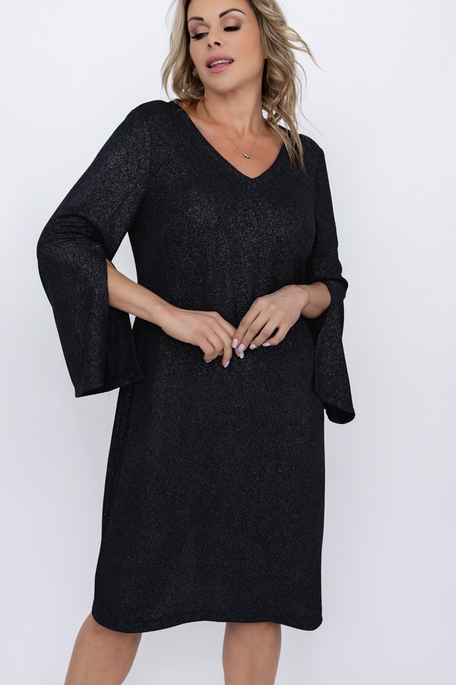 Czarna Sukienka błyszcząca