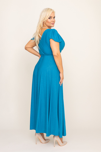 Vestido brocado marino