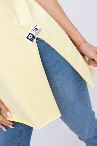 Khaki Blouse with slit BOSTI