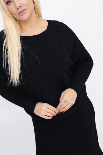 Czarny Komplet ze sweterkiem