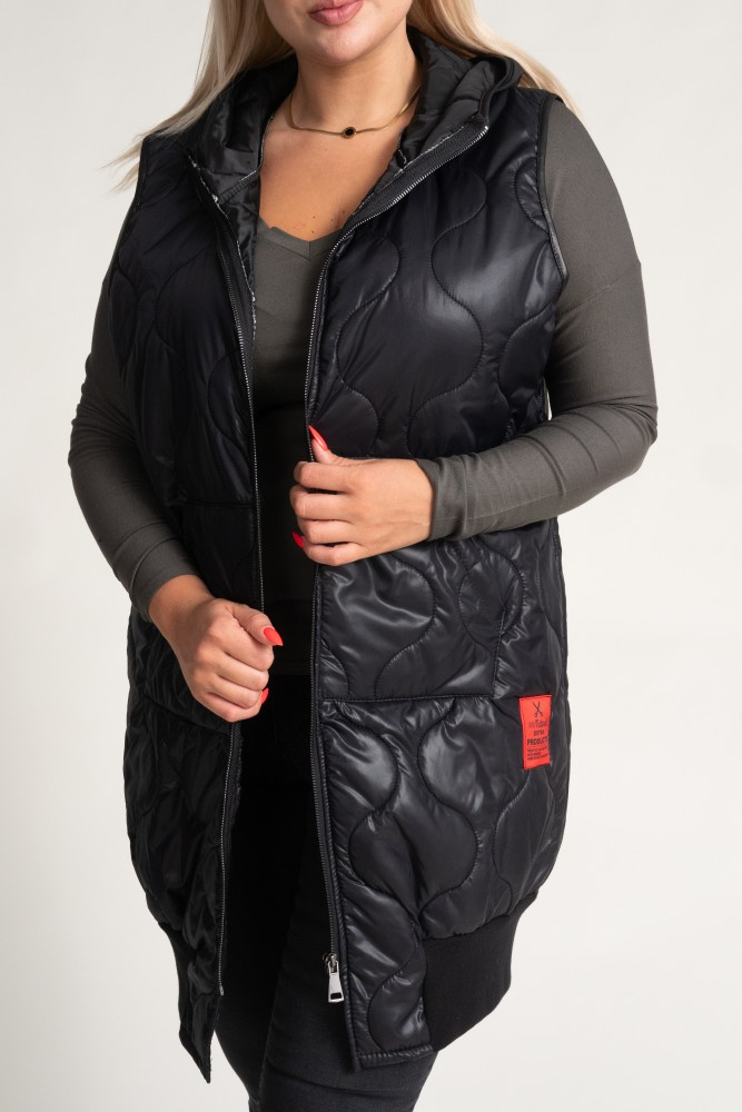 Black VELOCI Hooded Vest 