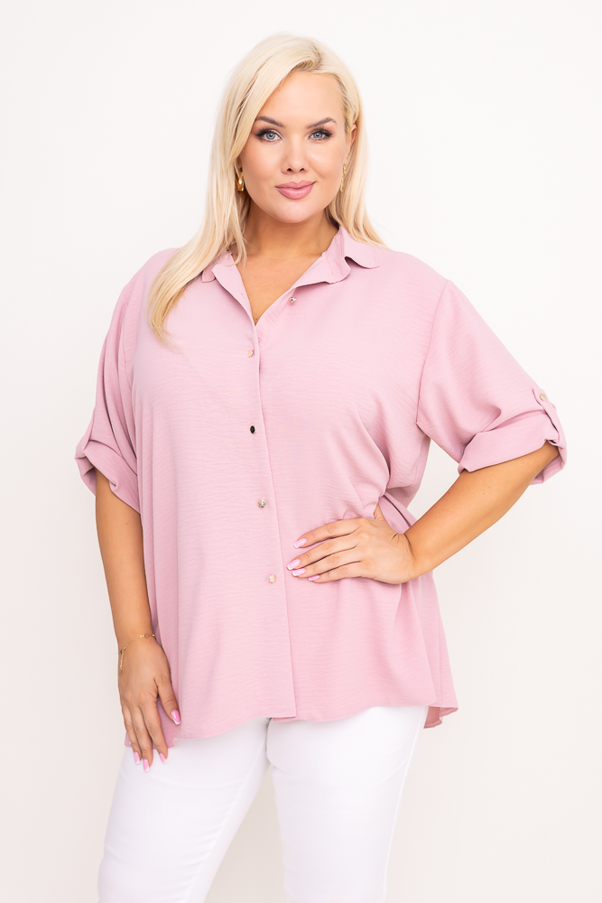 Chemise rose poudré