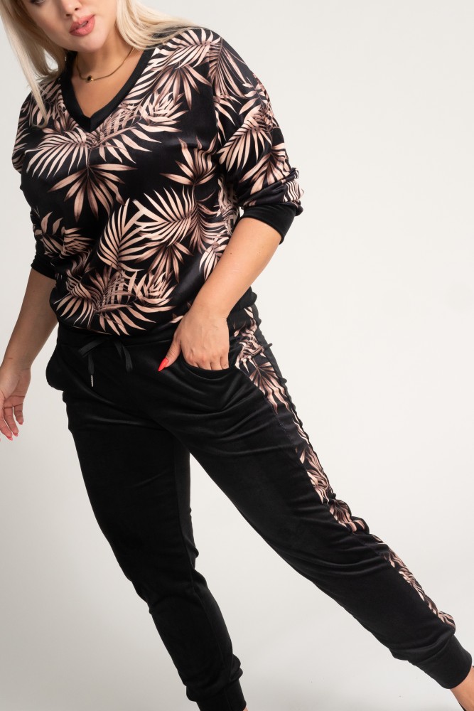 Velours-Trainingsanzug-Set