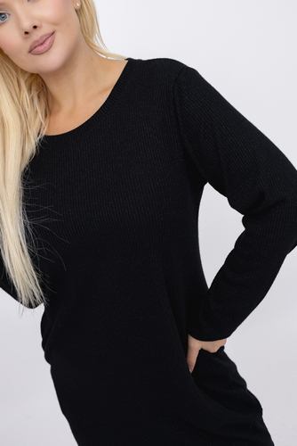 Black Glitter Sweater Dress