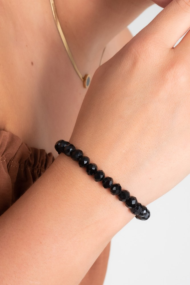  Black COREL Beaded Bracelet