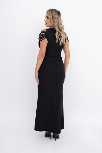  Czarna Sukienka z łańcuszkiem