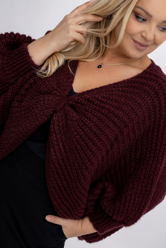 Burgundy Sweater Bolero