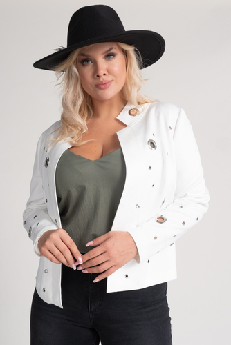 Dekorative weiße Jacke