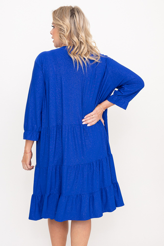 Kornblumen-Brokatkleid