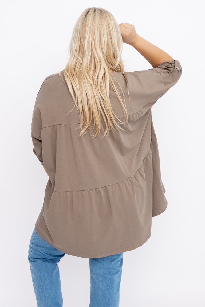 Tunique asymétrique marron